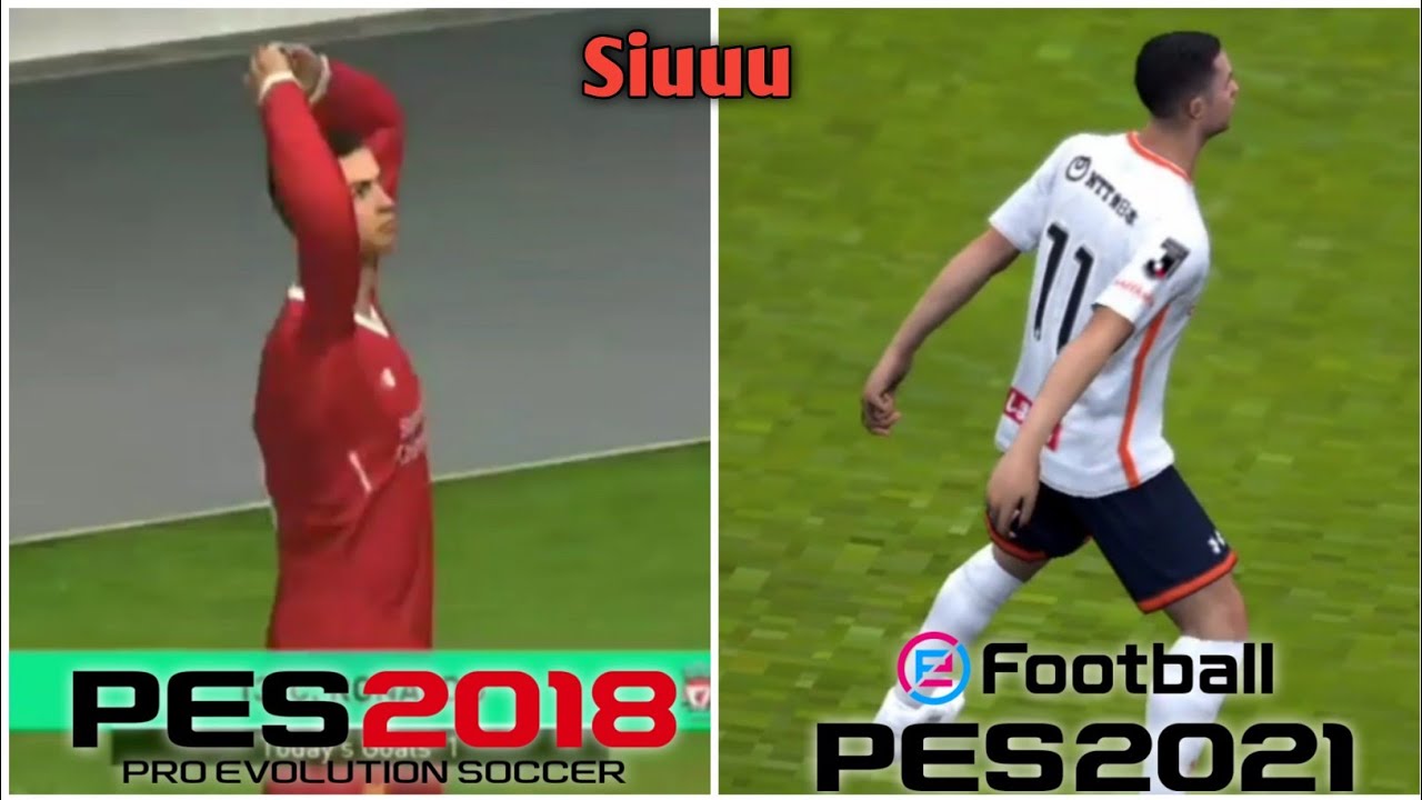 Siuuu Celebration Evolution From Pes 2017 Mobile to Pes 2021 Mobile