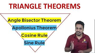 Triangle Theorems - Apollonius Theorem, Cosine Rule, Sine Rule, Angle Bisector Theorem | Geometry