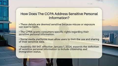How Does The CCPA Address Sensitive Personal Information? - Everyday-Networking