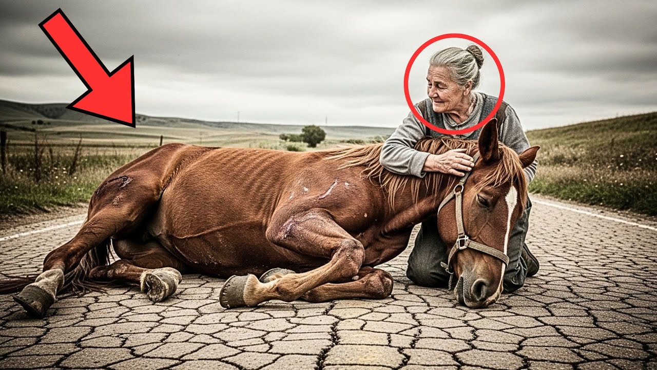 YEGUA HERIDA SE DESPLOMA MEDIO DE CARRETERA… ABUELA SE ARRODILLA Y SUSURRA: 