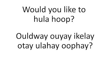 pig latin common expressions
