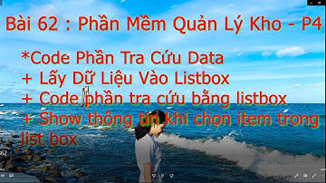 VBA Exel Macro|Bài 62|Hướng Dẫn Làm Phần Mềm Quản Lí Kho| P4| Code cho phần Tra cứu Databased