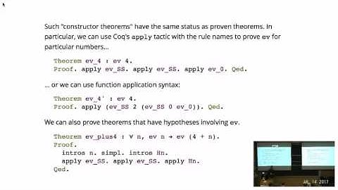 DeepSpec Summer School, Coq Intensive, Part 5 (July 14, 2017)