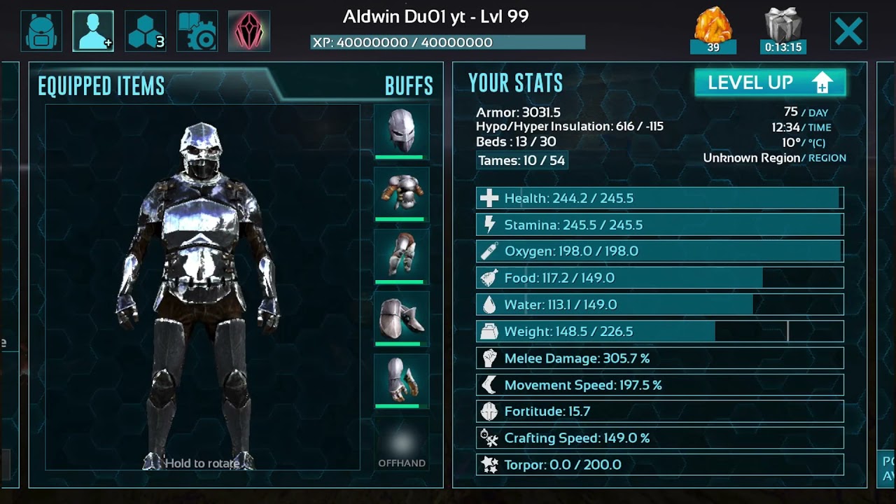 {ark-mobile } donjon run