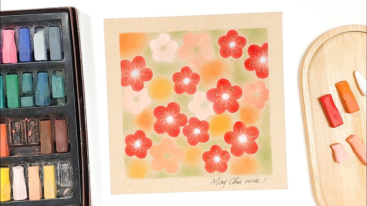 [ENG] Plum Blossoms - Easy Soft Pastels Drawing