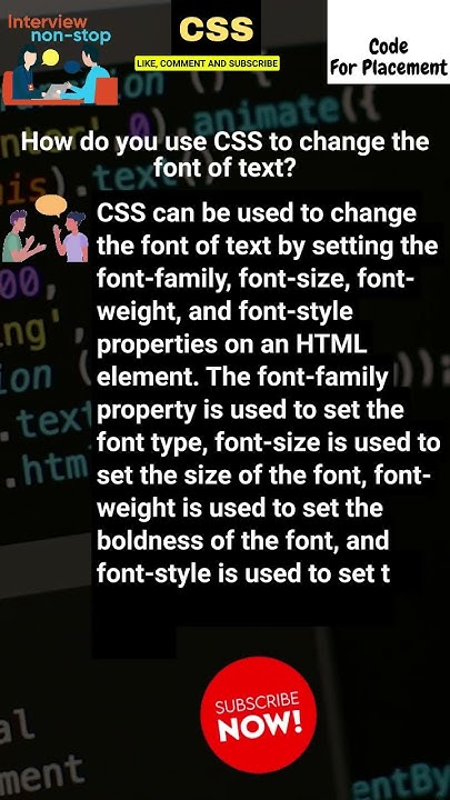 How do you use CSS to Change the font of Text? #css3 - YouTube