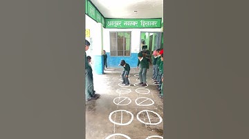 Jump in the circle challenge for 1st class #outdoors #activity #fun In School