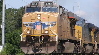 Union Pacific 5365 w/ Cool Crew leads CSX B421-10 in Stone Mountain, GA.