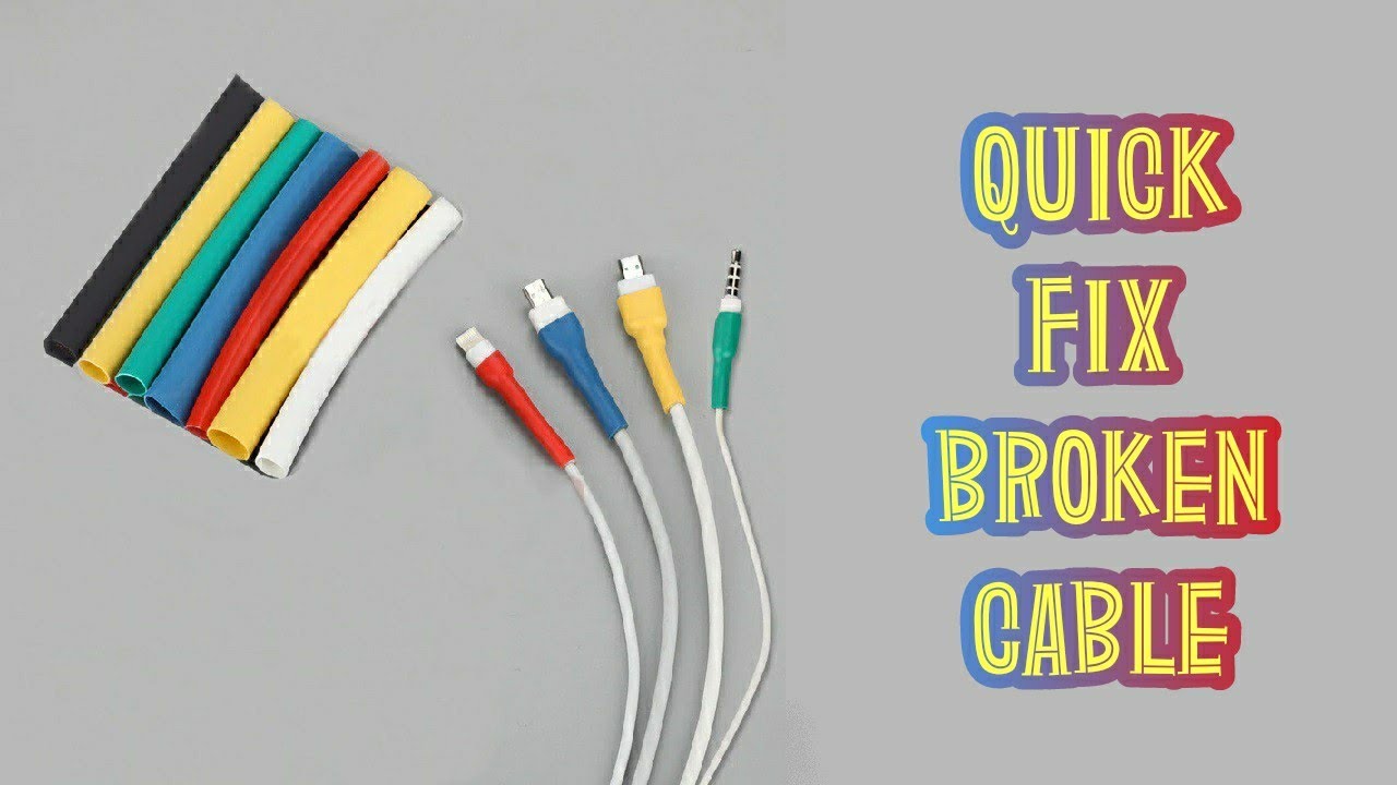 Quick fix / repair broken charger cable - YouTube