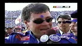 2001 Daytona 500 Post Race: Dale Earnhardt Fatal Crash - Michael Waltrip Winner's circle - Retro VCR