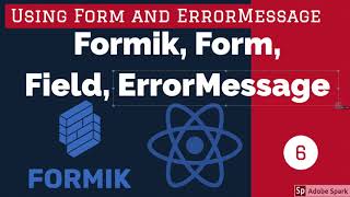 React Formik Form, Field, Error Message Component # 07