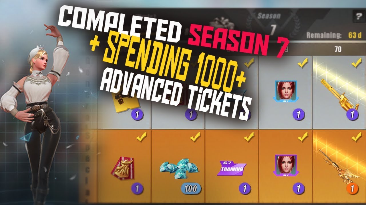 GETTING ALL SEASON 7 SKIN! (1000+ Advanced Tickets) || Rules Of Survival