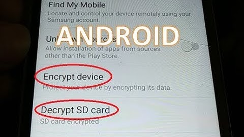 how to Encrypt and Decrypt SD Card and smart phone Data (Protect your Smartphone)