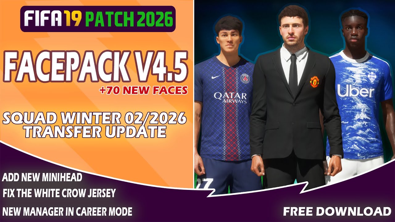 FIFA 19: Патч следующего сезона 25/26 - Набор лиц V4.5 | Обновление состава на зиму 2026 | MiniHe...