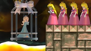 New Super Mario Bros. Wii - Multiple Peachs Wants To Rescue Rosalina