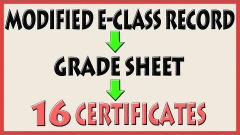 E-Class Record to Grade Sheet to 16 Beautiful Certificate Templates | Automated