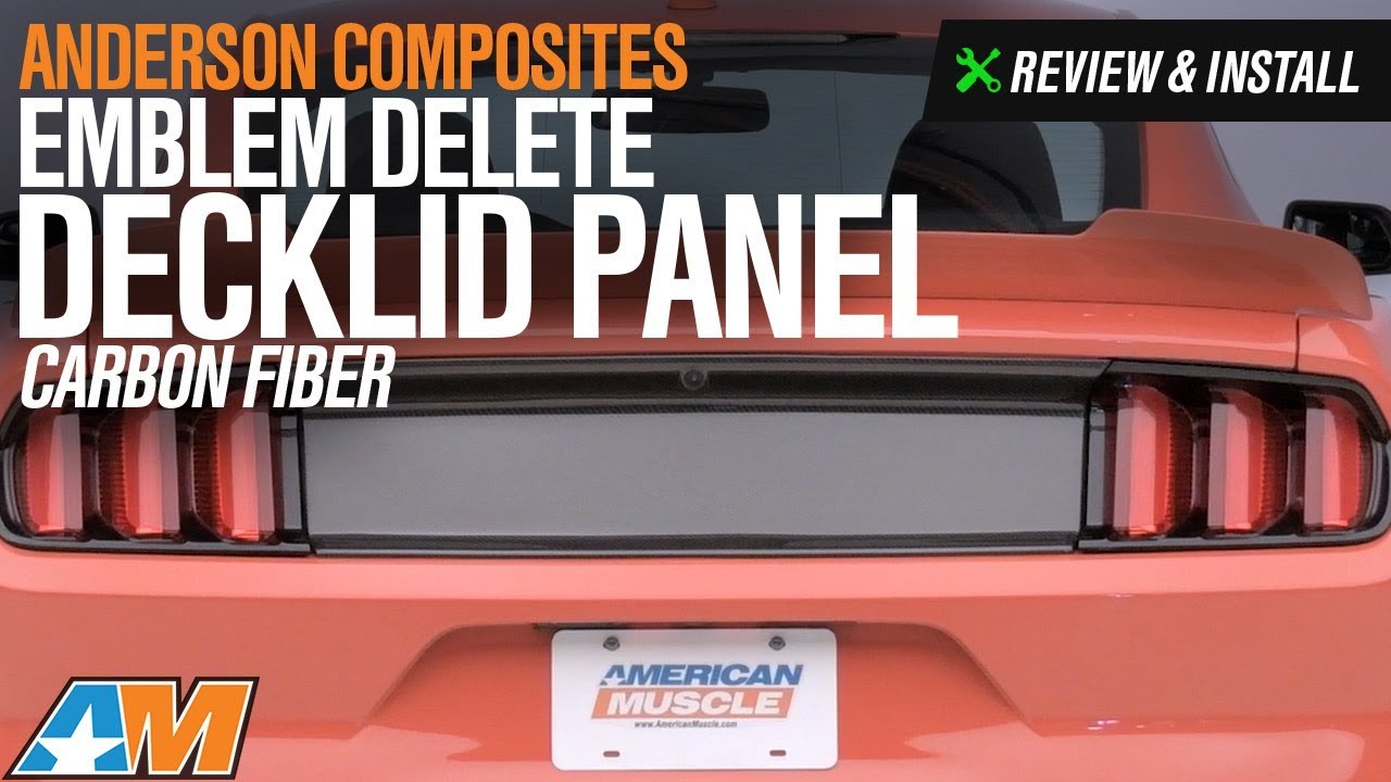 performance parts bmw 2015-2017 Mustang Anderson Composites Emblem Delete Decklid Panel - Carbon Fiber Review & Install