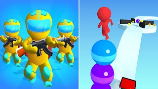 Celebrity Gun Clash 3D Vs Stack Rider🔵🔴🟢Walkthrough Max Levels Android IOS Update Gameplay BBT1B Wealth