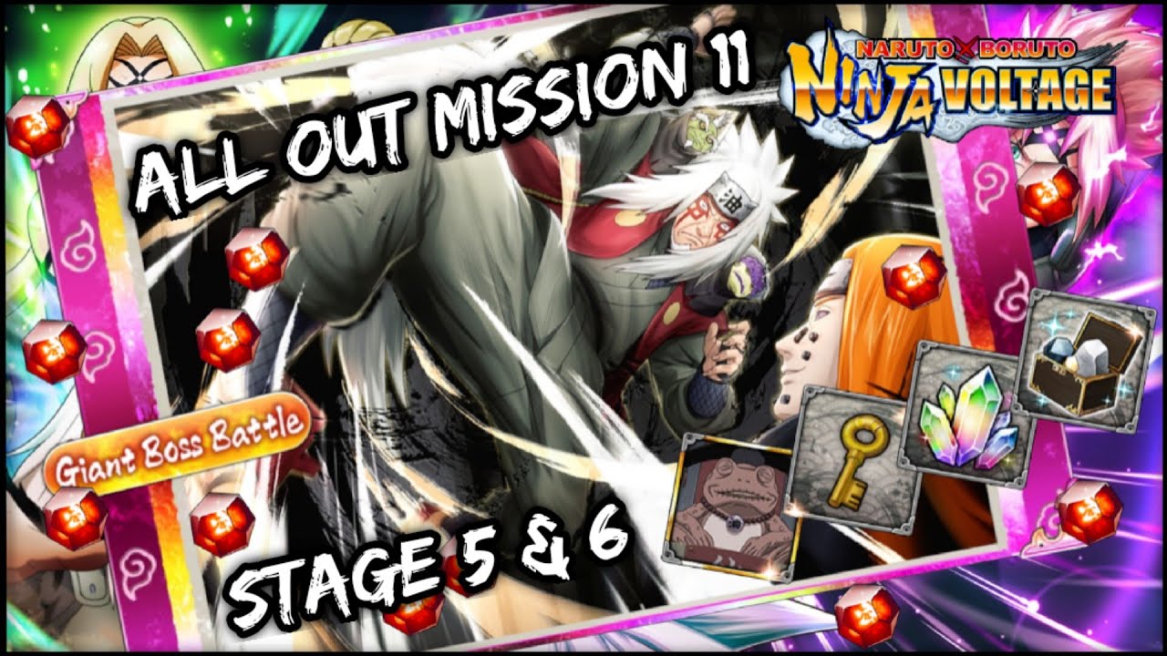 All Out Mission #11 Stage 5 and 6 Completing | Naruto X Boruto Ninja Voltage