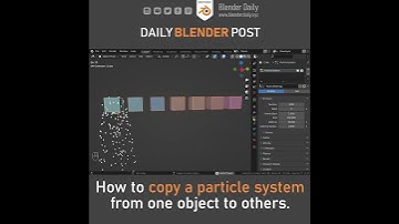 How to copy particle systems in Blender