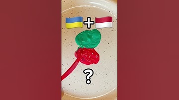 Satisfying ASMR Color Mixing Experiment With Flags From Ukraine And Monaco #ukraine #mоnaco