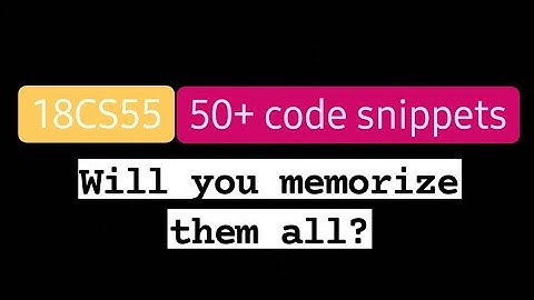 How to write Python Code Snippets | Model QP program | 18CS55 ADP | VTU 5th SEM CSE
