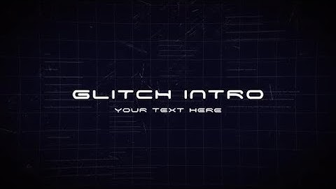 Glitch Text Opener Motion Graphics Templates