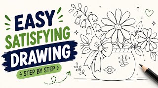 Easy and Satisfying Drawing ✨🎨 #art #drawing #satisfying #video