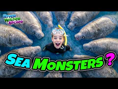 1000 GIANT SEA MONSTERS?! Kids swim with Manatees