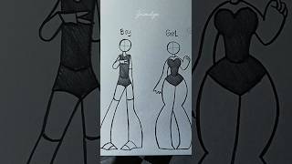How to draw Boy and Girl body pose tutorial #drawing #stickman #art #tutorial #howtodraw