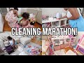 2 HOUR CLEANING MARATHON! END OF SUMMER CLEANING, LAUNDRY, GROCERY HAUL, DECLUTTER &amp; ORGANIZE W/ ME