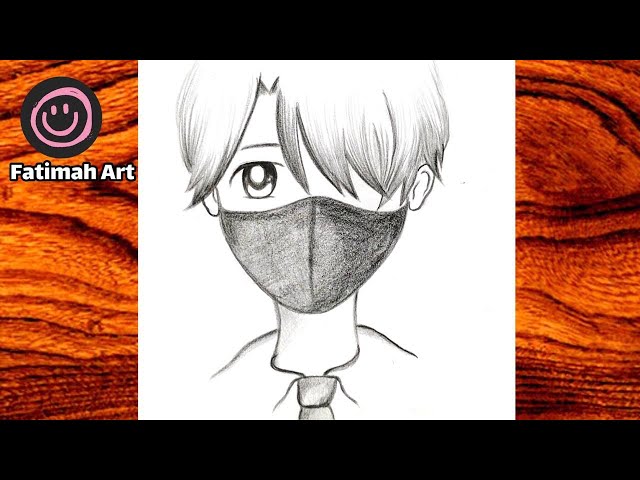 How to draw a Anime Boy with Mask, Pencil sketch for beginner, Easy  drawing, Boy drawing, #Boydrawing #Pencildrawing #Easydrawing #drawing, By Drawingneelu