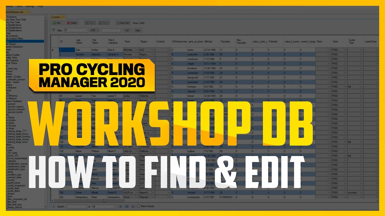 Pro Cycling Manager 2019 - Stage and Database Editor · SteamDB