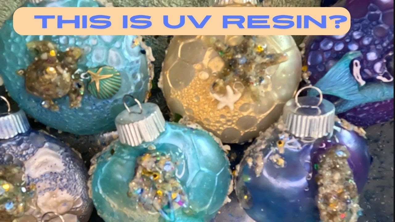 PART 2 OF THE #LIGHTWISH GLOW IN THE DARK UV RESIN  TEST - these ornaments are so gorgeous!