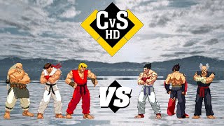 [IKEMEN] CVS: Ansatsuken Team VS Tekken Team (New rank (still WIP) and Fight animation) Long fight.