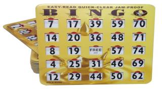 Bingo Shutter Cards 10 Cards Per Pack