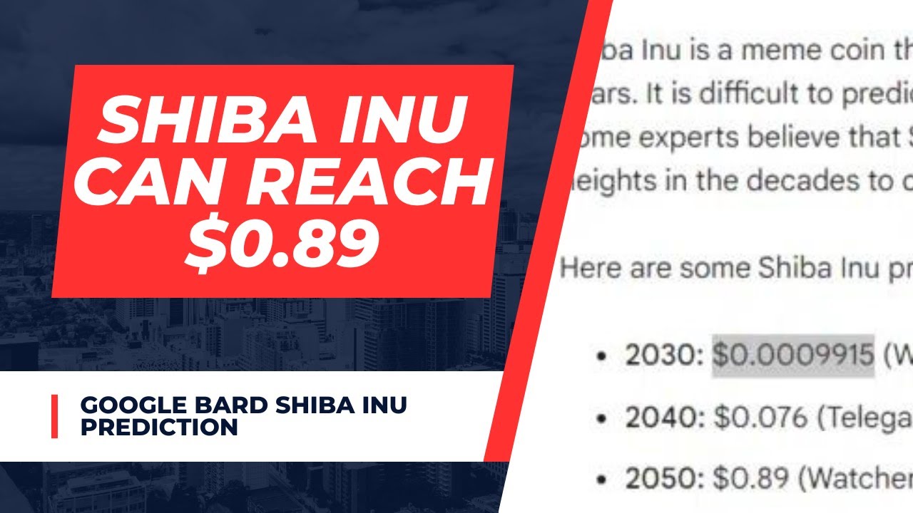 Shiba Inu Price Prediction by Google Bard AI $0.89 | Shiba Inu today News
