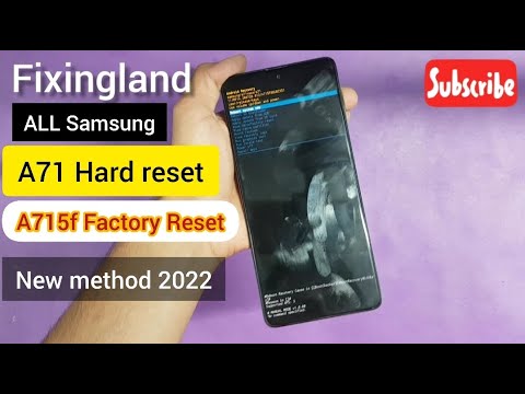 Hard Reset / Samsung galaxy A71 (A715f) Hard Reset & Unlock Pattern / New  Method 2022 - YouTube