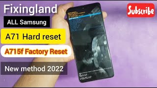 Hard Reset / Samsung galaxy A71 (A715f) Hard Reset & Unlock Pattern / New Method 2022