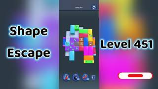 🔥 Shape Escape Level 451 Walkthrough | Can You Solve It? 🧠💥