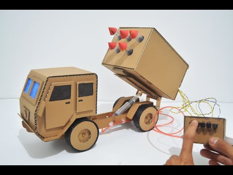 CARA MEMBUAT MOBIL PELUNCUR ROCKET DARI KARDUS-Mainan Mobil Perang