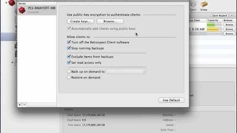 Configuring Retrospect Client Settings on the Macintosh