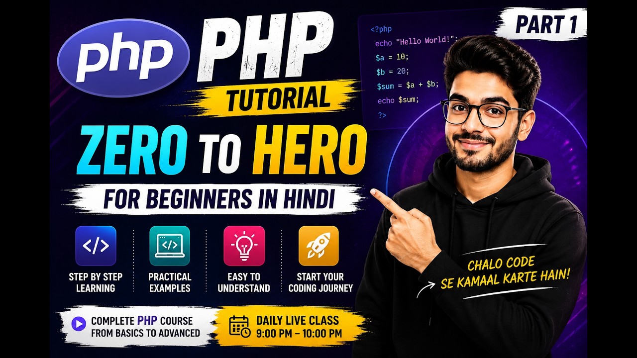 🔥 PHP Tutorial for Beginners in Hindi | Zero to Hero PHP Course Part 1 ...