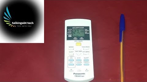 Panasonic ac remote time setup || clock time setup