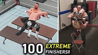 ... i'm back again with the 100 extreme finishers! in this video
several superstars performs there finish...