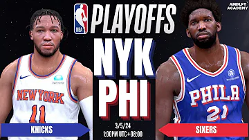 NBA PLAYOFFS GAME 5: KNICKS (2) vs SIXERS (7) | NBA 2K24 ULTRA REALISTIC GRAPHICS | K4RL 2K