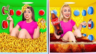 1000 Mysterious Buttons and Only One Will Save You | Funny Situations from the Multi-DO Food Chal...