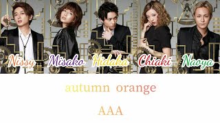 AAA - autumn orange (Color Coded Lyrics Kan/Rom/Eng)