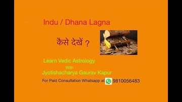 How to See Indu/Dhan (धन) Lagna - Financial Strength in a Birth Chart