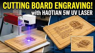 Cutting Board Engraving with Haotian 5W UV Laser | Clean & Precise Laser Marking